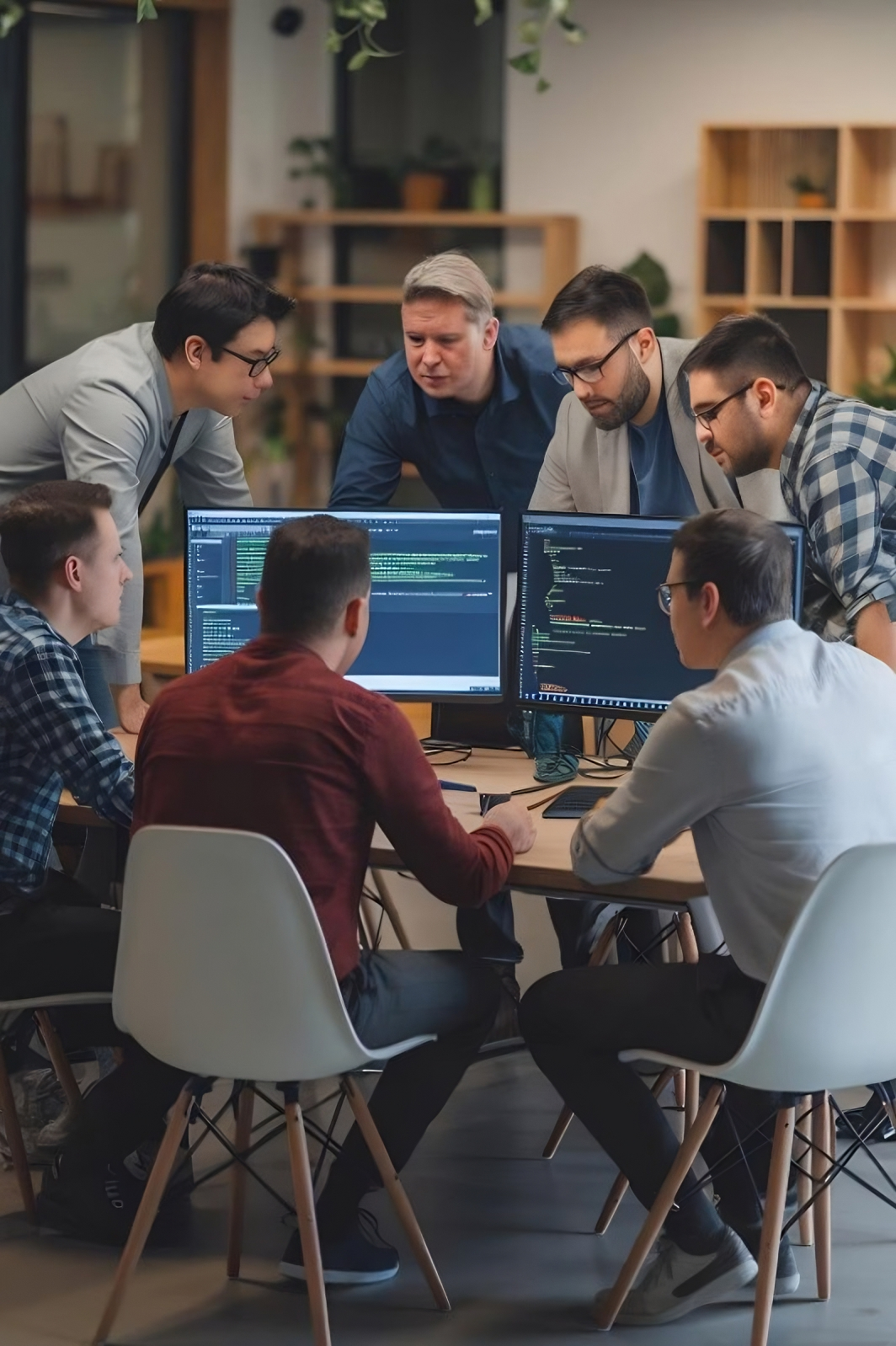 IT professionals collaborating